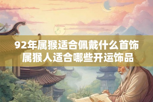 92年属猴适合佩戴什么首饰 属猴人适合哪些开运饰品