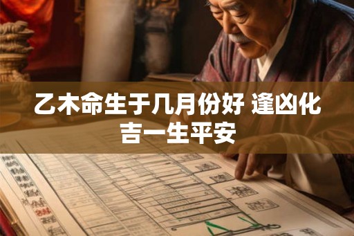 乙木命生于几月份好 逢凶化吉一生平安 乙木命生于几月份好 逢凶化吉一生平安