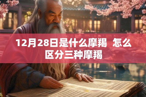 12月28日是什么摩羯  怎么区分三种摩羯