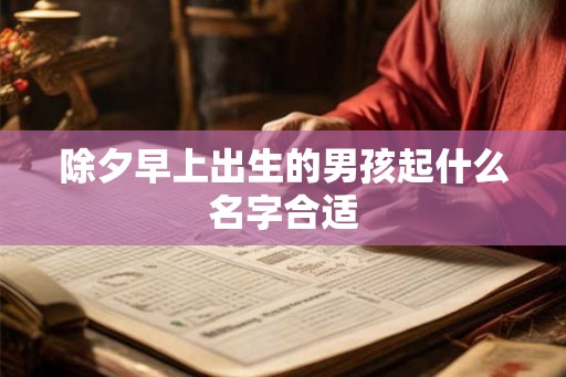 除夕早上出生的男孩起什么名字合适 除夕早上出生的男孩起什么名字合适