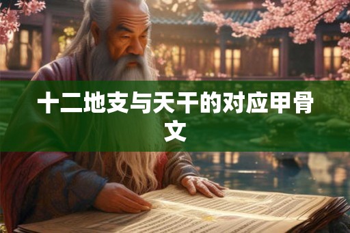 十二地支与天干的对应甲骨文