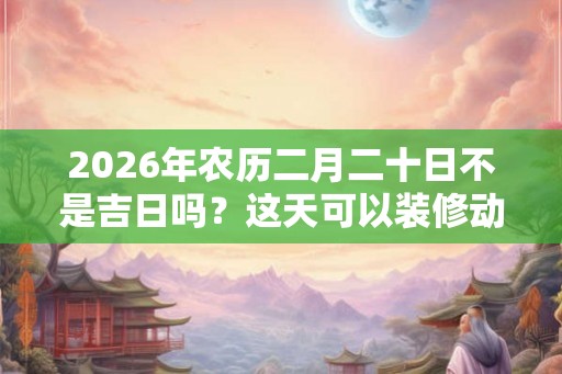 2026年农历二月二十日不是吉日吗？这天可以装修动土吗？
