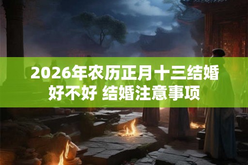 2026年农历正月十三结婚好不好 结婚注意事项
