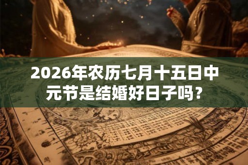 2026年农历七月十五日中元节是结婚好日子吗? 2026年农历七月十五日中元节是结婚好日子吗?