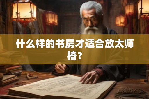什么样的书房才适合放太师椅？