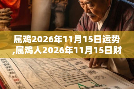 属鸡2026年11月15日运势,属鸡人2026年11月15日财运,生肖鸡2026年11月15日运势
