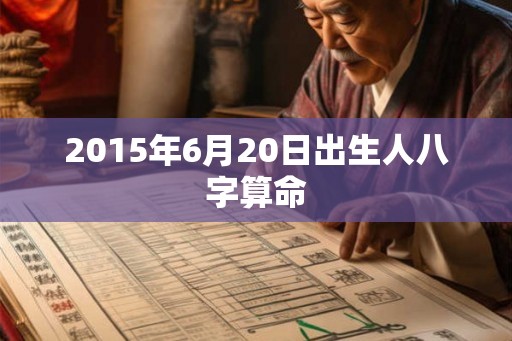 2015年6月20日出生人八字算命 2015年6月20日出生人八字算命