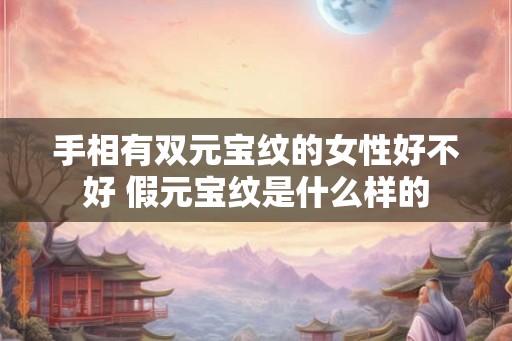 手相有双元宝纹的女性好不好 假元宝纹是什么样的