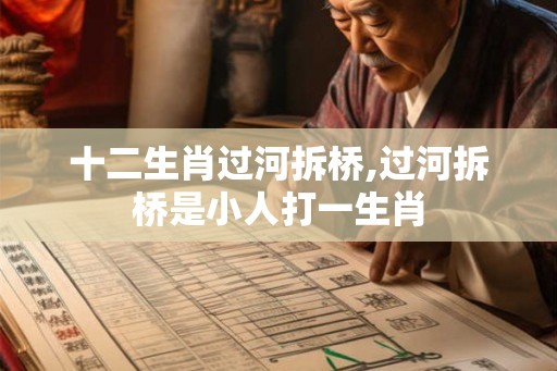 十二生肖过河拆桥,过河拆桥是小人打一生肖