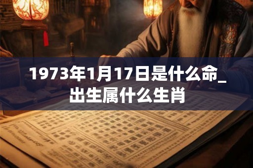1973年1月17日是什么命_出生属什么生肖