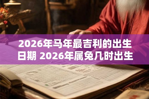 2026年马年最吉利的出生日期 2026年属兔几时出生好