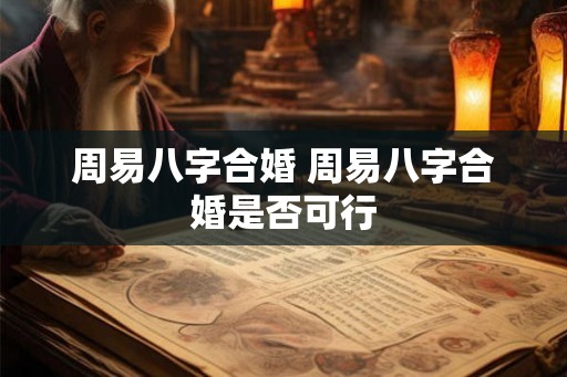 周易八字合婚 周易八字合婚是否可行