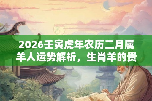 2026壬寅虎年农历二月属羊人运势解析，生肖羊的贵人