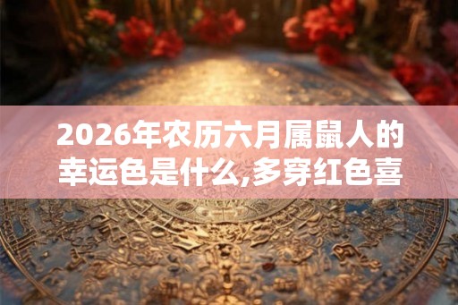 2026年农历六月属鼠人的幸运色是什么,多穿红色喜庆的衣物