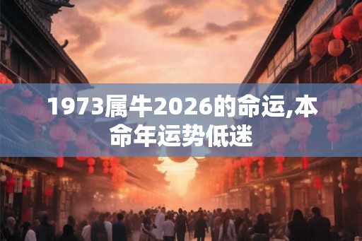 1973属牛2026的命运,本命年运势低迷