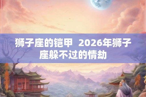狮子座的铠甲  2026年狮子座躲不过的情劫