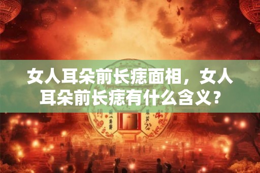 女人耳朵前长痣面相，女人耳朵前长痣有什么含义？