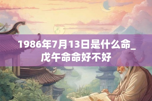 1986年7月13日是什么命_戊午命命好不好