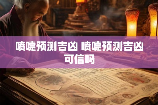 喷嚏预测吉凶 喷嚏预测吉凶可信吗 喷嚏预测吉凶 喷嚏预测吉凶可信吗