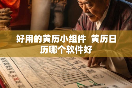 好用的黄历小组件  黄历日历哪个软件好