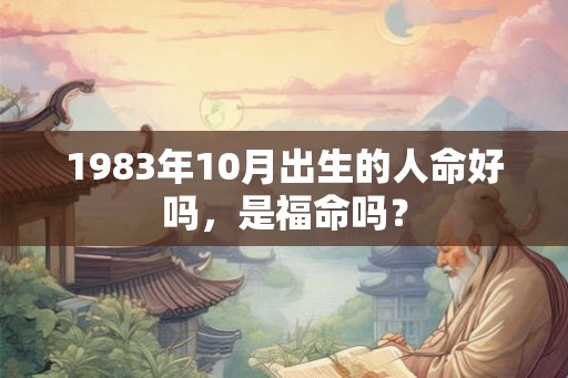 1983年10月出生的人命好吗,是福命吗? 1983年10月出生的人命好吗,是福命吗?