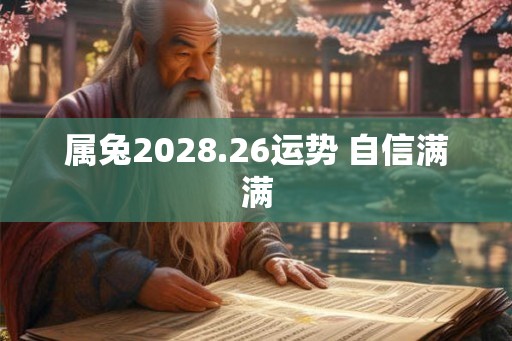 属兔2028.26运势 自信满满 属兔2028.26运势 自信满满