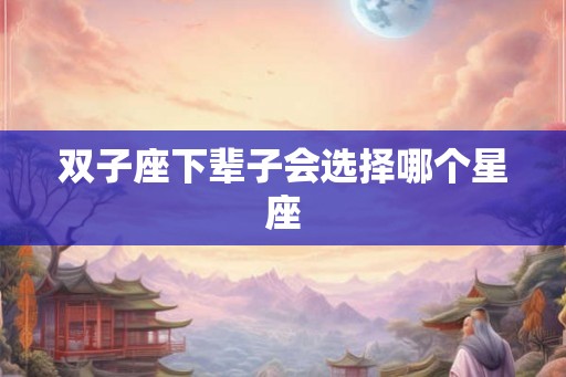 双子座下辈子会选择哪个星座