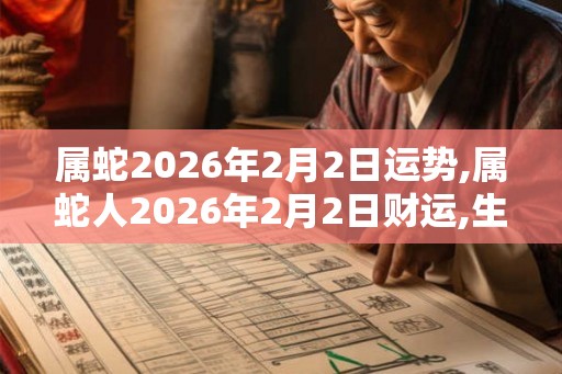 属蛇2026年2月2日运势,属蛇人2026年2月2日财运,生肖蛇2026年2月2日运势