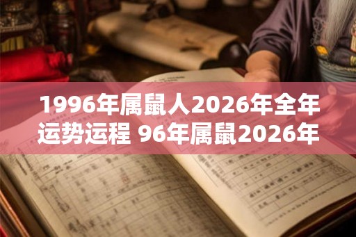 1996年属鼠人2026年全年运势运程 96年属鼠2026年运程如何