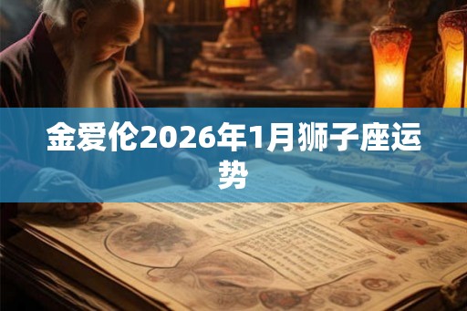 金爱伦2026年1月狮子座运势 金爱伦2026年1月狮子座运势