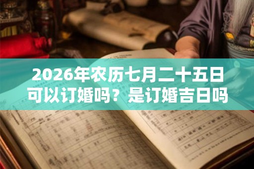 2026年农历七月二十五日可以订婚吗?是订婚吉日吗? 2026年农历七月二十五日可以订婚吗?是订婚吉日吗?