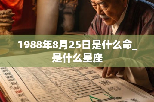 1988年8月25日是什么命_是什么星座