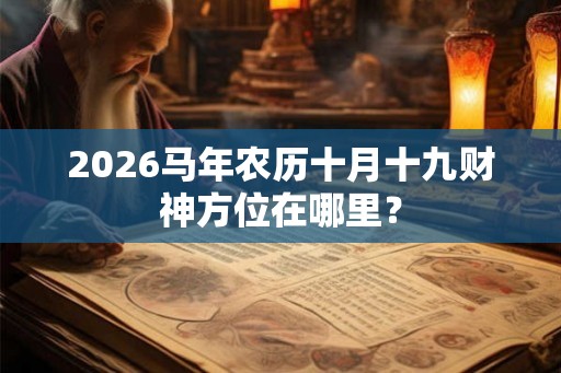 2026马年农历十月十九财神方位在哪里？