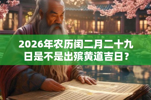 2026年农历闰二月二十九日是不是出殡黄道吉日？