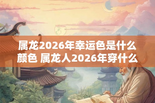 属龙2026年幸运色是什么颜色 属龙人2026年穿什么颜色好