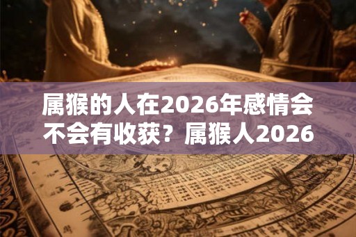 属猴的人在2026年感情会不会有收获？属猴人2026年感情运势？