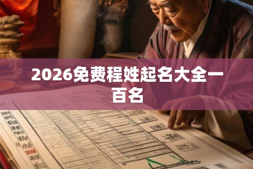 2026免费程姓起名大全一百名