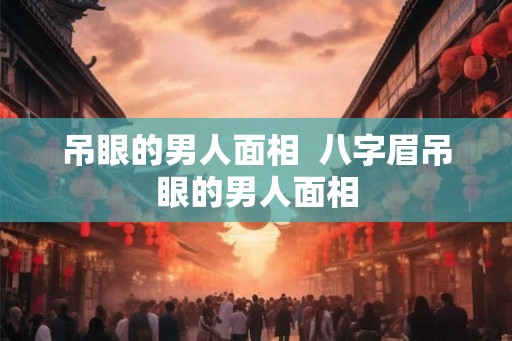 吊眼的男人面相  八字眉吊眼的男人面相