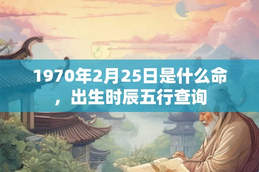 1970年2月25日是什么命，出生时辰五行查询