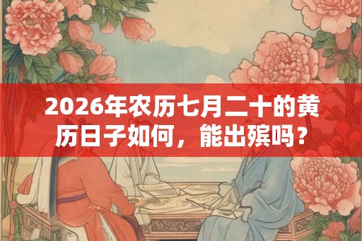 2026年农历七月二十的黄历日子如何,能出殡吗? 2026年农历七月二十的黄历日子如何,能出殡吗?