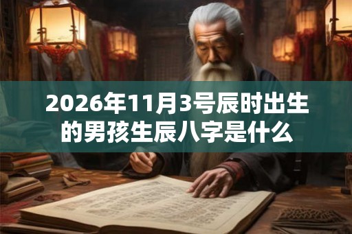 2026年11月3号辰时出生的男孩生辰八字是什么 2026年11月3号辰时出生的男孩生辰八字是什么