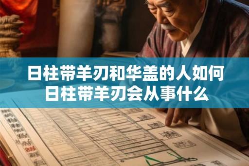 日柱带羊刃和华盖的人如何 日柱带羊刃会从事什么