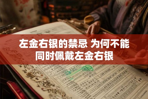 左金右银的禁忌 为何不能同时佩戴左金右银