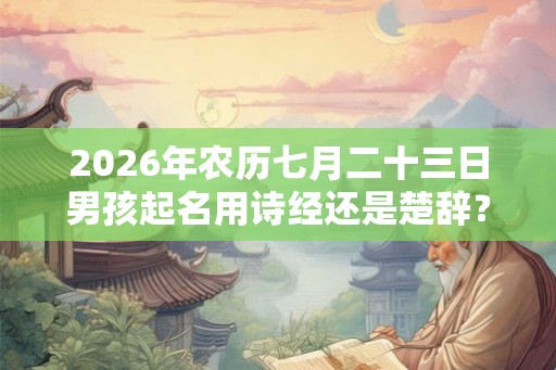 2026年农历七月二十三日男孩起名用诗经还是楚辞？