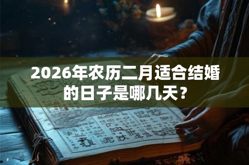 2026年农历二月适合结婚的日子是哪几天？
