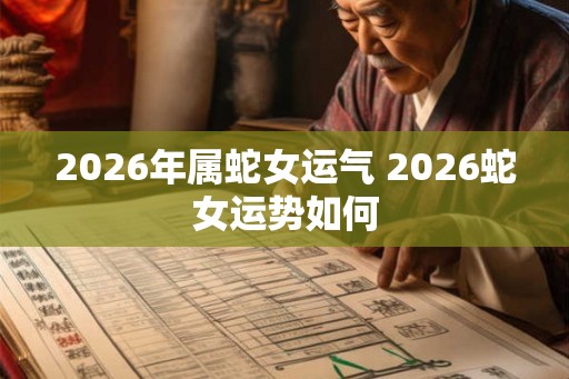 2026年属蛇女运气 2026蛇女运势如何