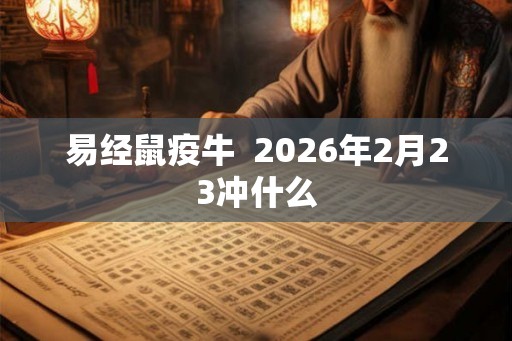 易经鼠疫牛  2026年2月23冲什么