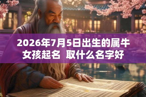 2026年7月5日出生的属牛女孩起名 取什么名字好 2026年7月5日出生的属牛女孩起名 取什么名字好