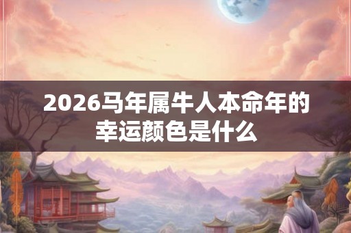 2026马年属牛人本命年的幸运颜色是什么 2026马年属牛人本命年的幸运颜色是什么