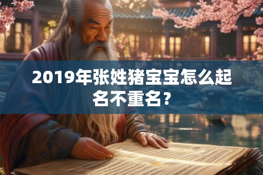 2019年张姓猪宝宝怎么起名不重名？